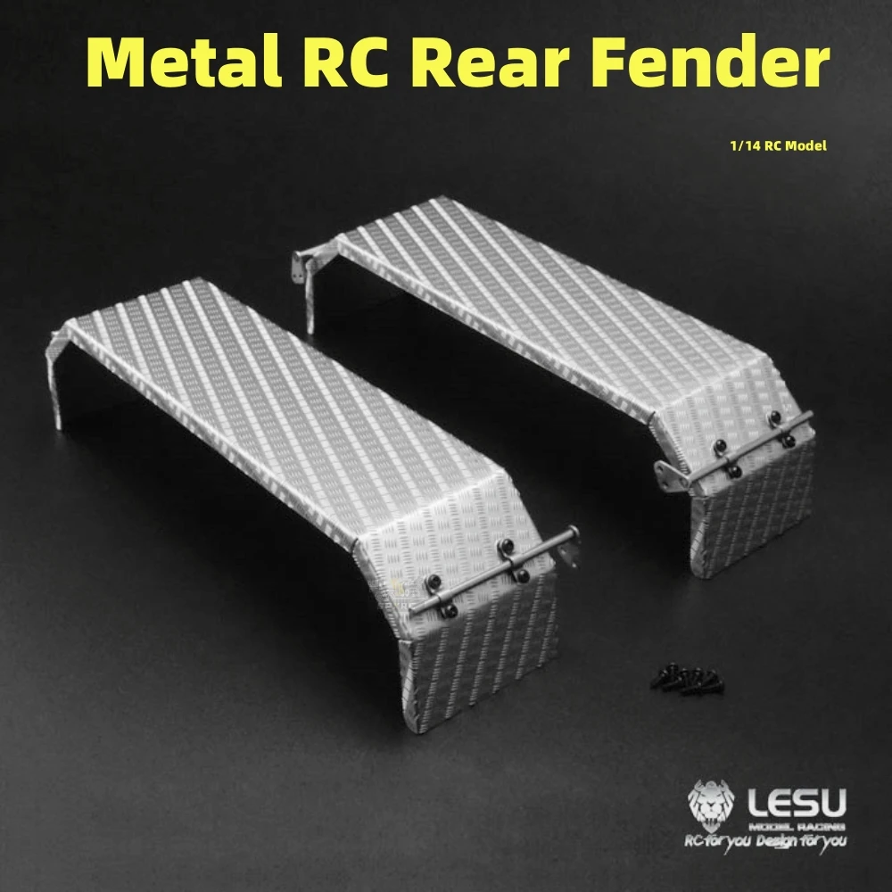

Metal Rear Fender Simulated Stainless Steel Checkered Plate For 1/14 Tamiya RC SCANIA Man Lesu Actros Tractor Tipper Toy Parts