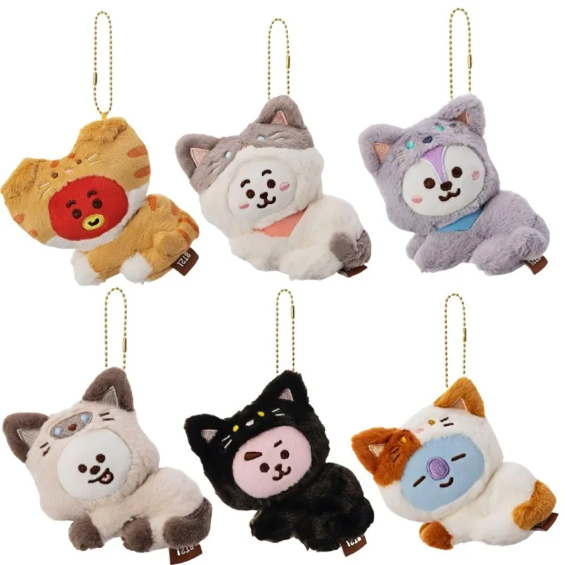 

Новая серия CAT DAY Bt21ed Pony Cooky Koya, плюшевая кукла Tata Girl, сумка, подвеска, милая мультяшная игрушка, Shooky Mang, брелок, украшение, подарок