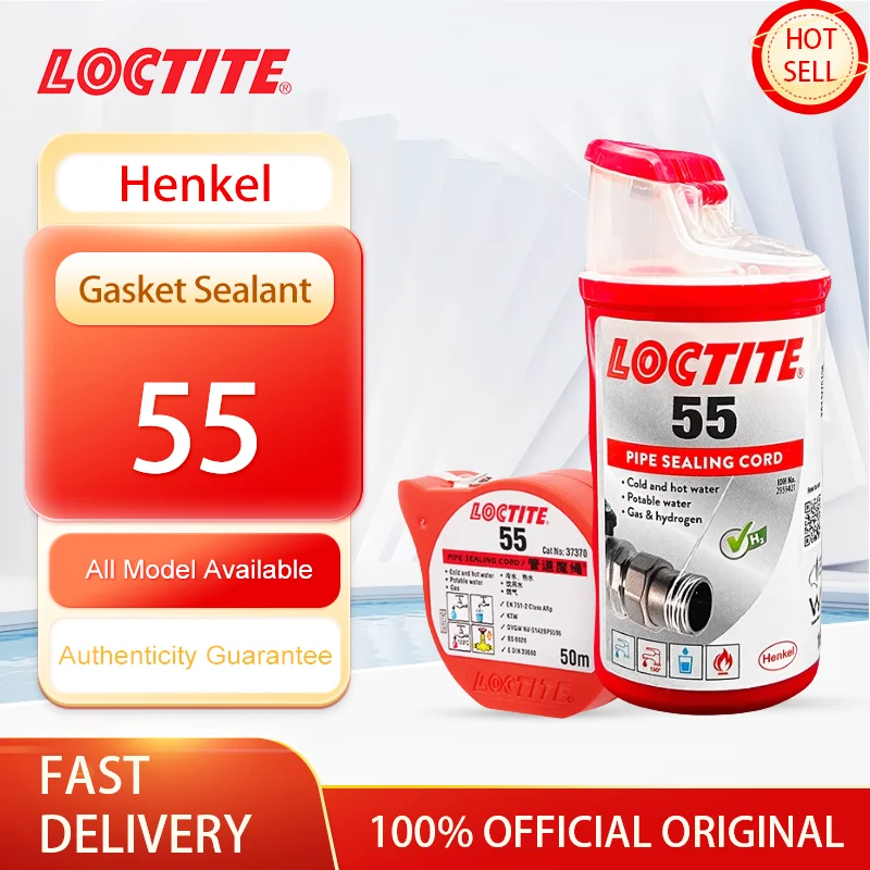 100% الأصلي لوكتايت 55 الأنابيب ختم الحبل جميع الأغراض الشريط الموضوع تسرب للمياه والغاز تسرب الإصلاح حجم 50 متر/160 متر #1