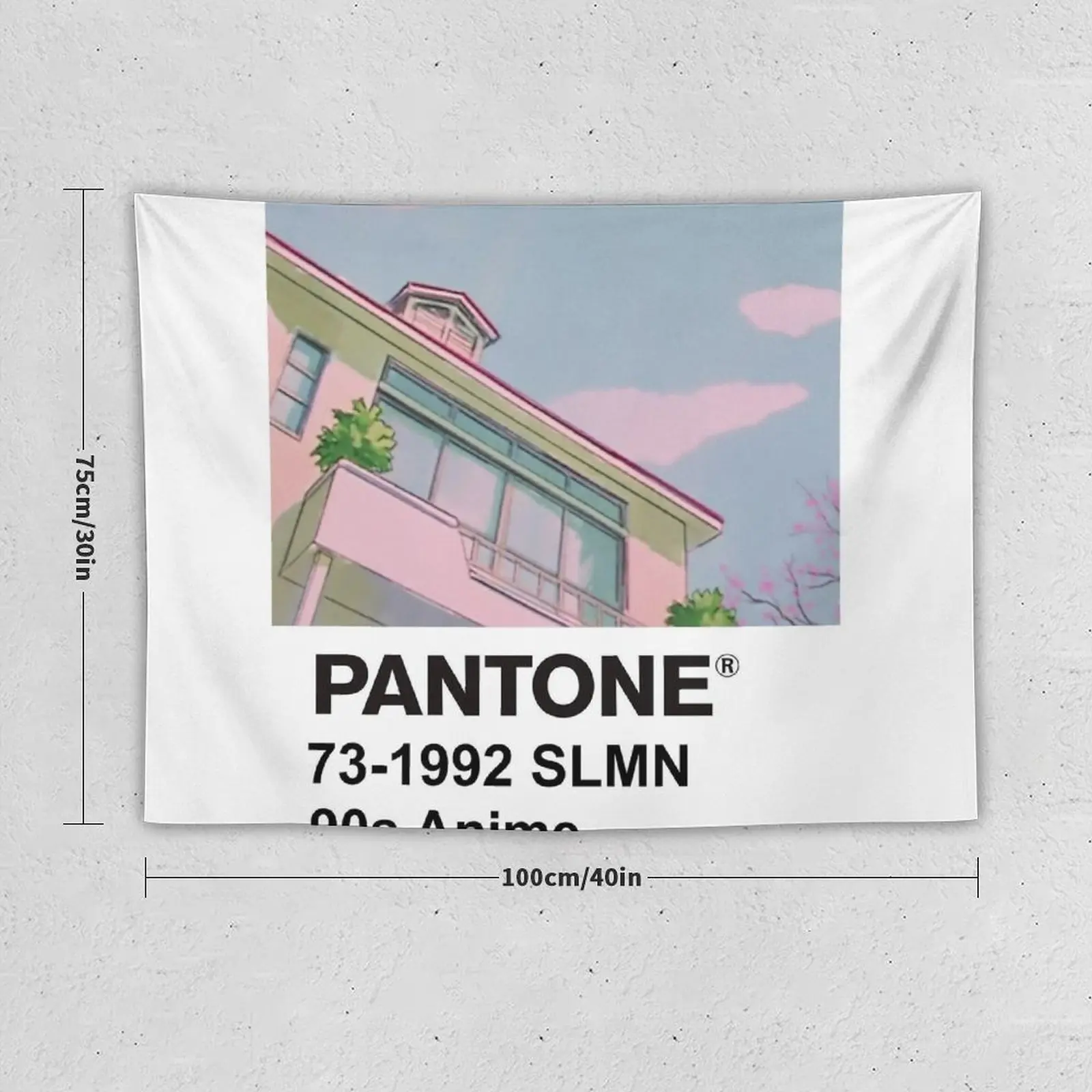 PANTONE 90s Anime Tapestry Funny Nordic Home Decor Decorations For Your Bedroom Tapestry