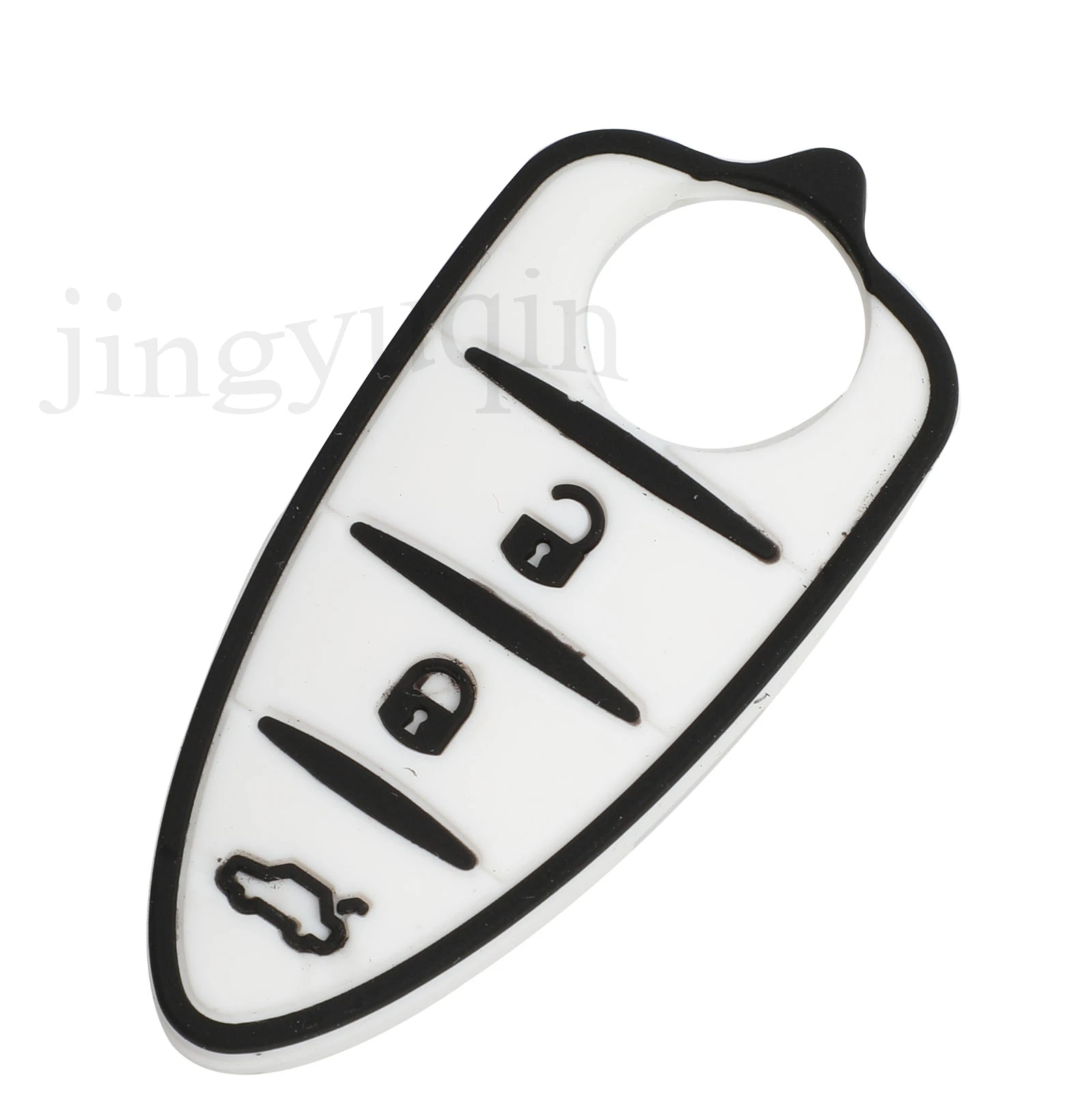 Jingyuqin Car Key Button Pad per Alfa Mito Giulietta GT 4C accessori 3 pulsanti telecomando Shell Fob Cover Case Pad sostituzione