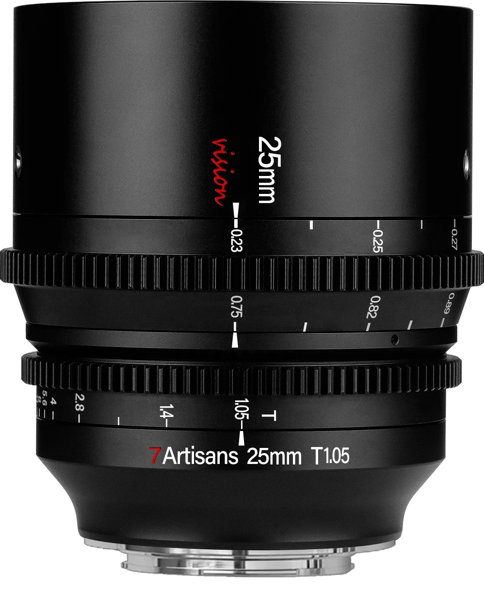 7artisans 25/35/50mm T1.05 APS-C Cinema Vision Lens For Fuji/Sony/M4/3/Blackmagic/BMPCC 4K/ZCAM E2/Canon RF