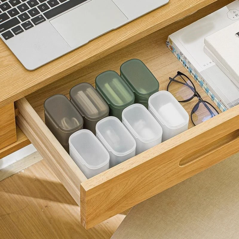 Desktop Data Cable Storage Box Dustproof With Cover Mobile Phone Charger Box Transparent Cable Wire Container Box In Office Home