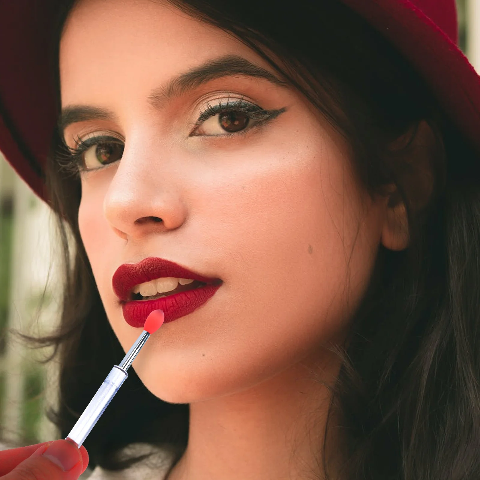 6 stuks siliconen lippenstift applicatorborstels huidvriendelijke make-up lipmasker lipgloss oogschaduw make-up tools lippenstiftborstel