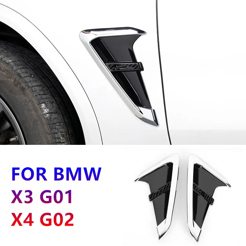 

Car Side Vent Trim Cover Fender Side Marke carbon fiber pattern For BMW X3 X4 G01 G02 2018-2023 Auto Accessories