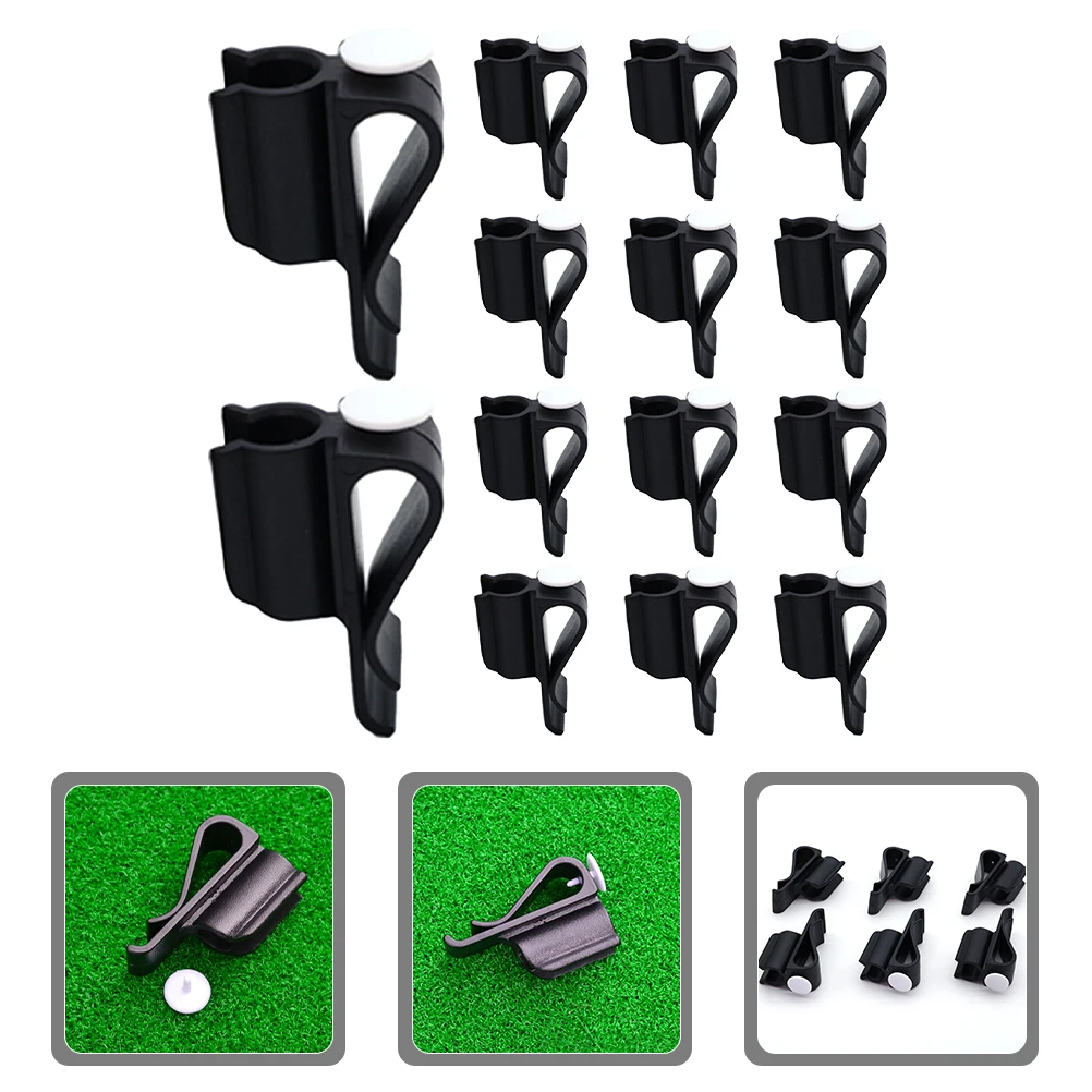 

14 Pcs Golf Club Clip Clamp Holder Putter on Towel Bag Accessory Shaft Plastic Golfing Fastener