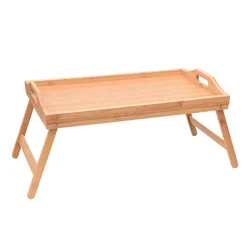 Bed Lazy Small Folding Table Nanzhu Wood Dormitory Balcony Tray with Hand and Foot Tray