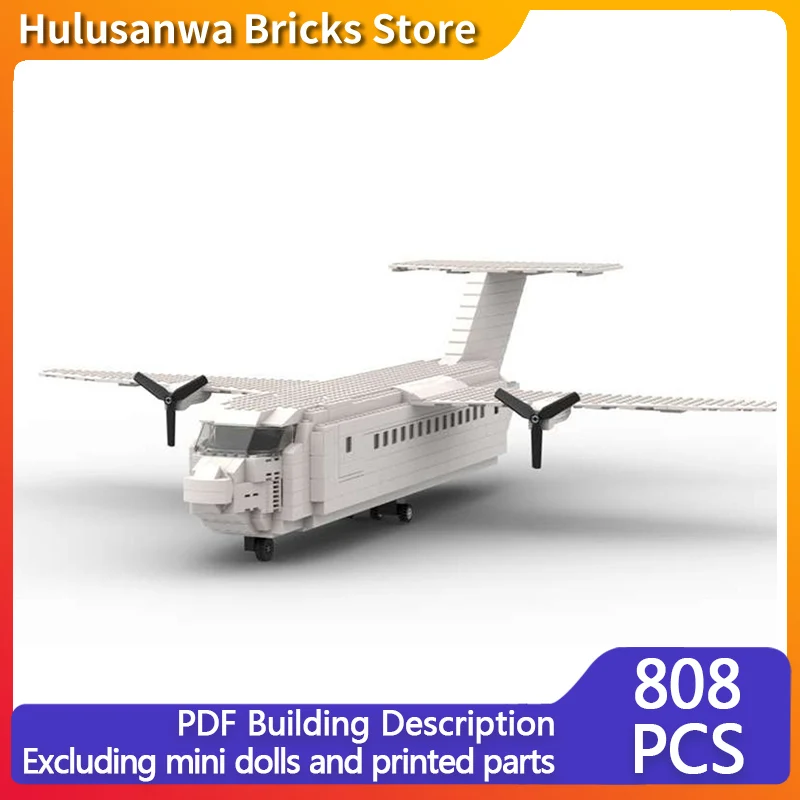 Type 72-500 Passenger Plane Model MOC Building Bricks War Equipment Modular Technology Gifts Holiday Assemble Children Toys Suit