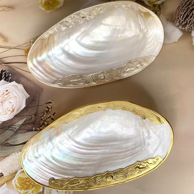 natural shell fruit display storage organizers pearl gems for pendant tobacco fruit stuff home office decoration Accessories image 4