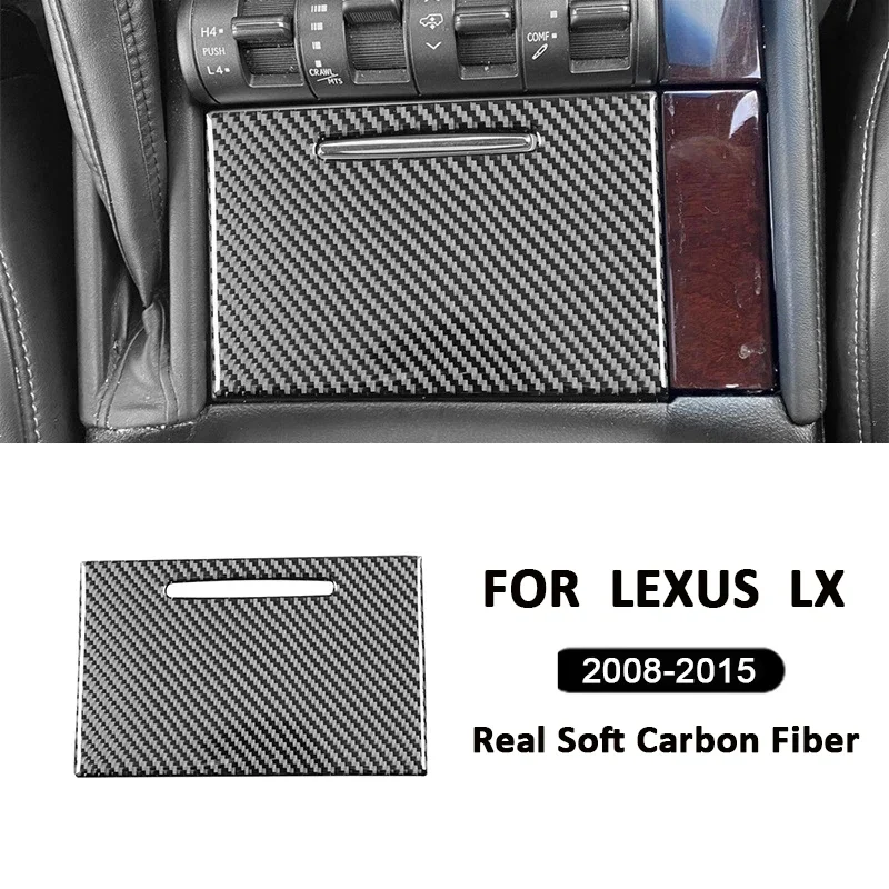 

For Lexus LX 2008-2015 Carbon Fiber Automotive Interior Central Console Storage Box Panel Cover Modification Decoration Sticker