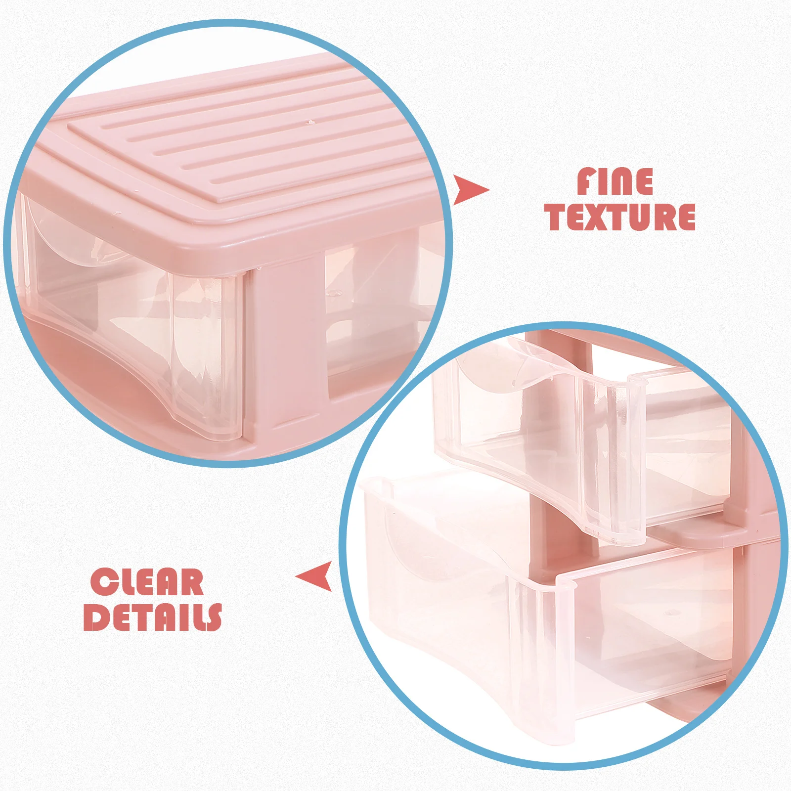 

Desktop Storage Box Blue Three layer Transparent Rack Stationery ganizer Plastic Drawers Storage Containers Vanities