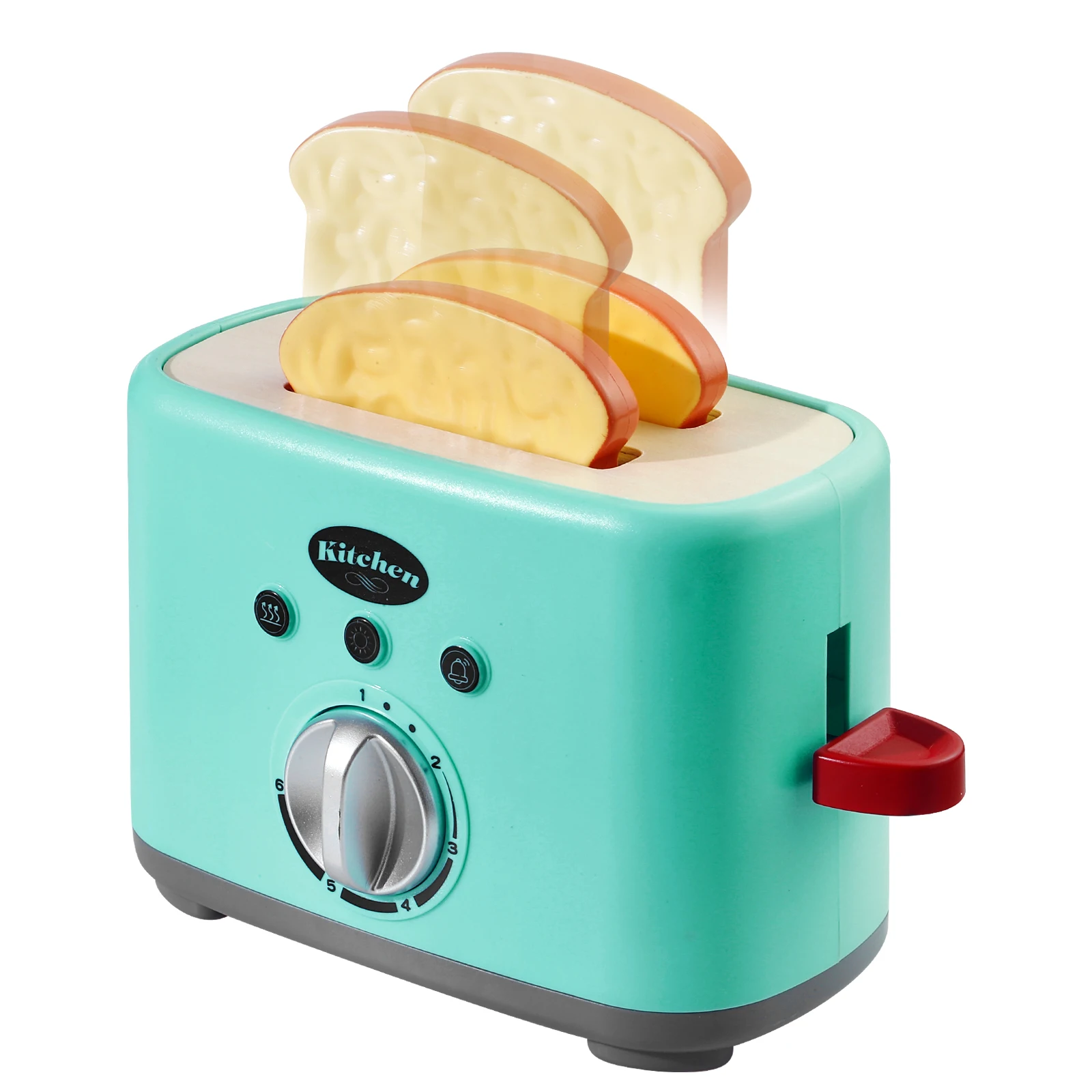 لعبة محمصة الخشب، مجموعة ألعاب المطبخ التظاهري للأطفال، لعبة الإفطار، للأولاد والبنات، العودة إلى المدرسة/الهالوين/عيد الميلاد #1