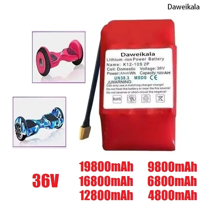 

New high-capacity10S2P 36V 19800mAh-4800mAh rechargeable lithium-ion battery electric balance bike electric scooter battery pack