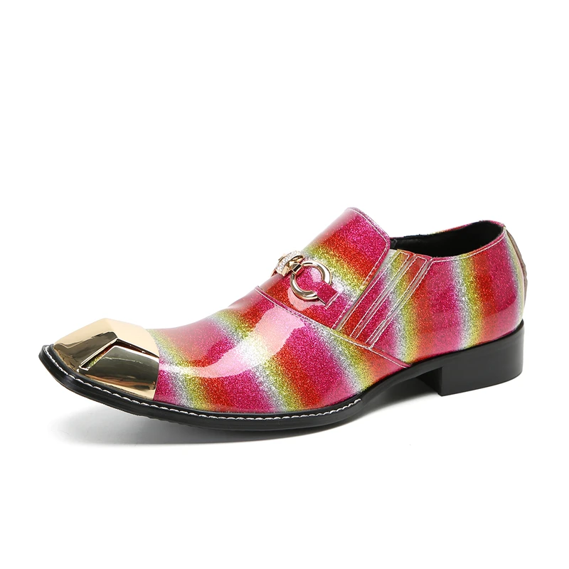 Quadratische quadratische Niet Stil lässige Lederschuhe modische Persönlichkeit bequeme Herren schuhe trend ige Leder neunte Hosen Schuhe – Detail 25