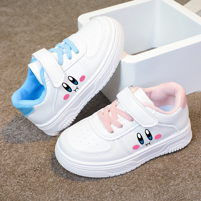 Gwiazdy Kirbys Trampki Chłopiec Dziewczyna Kreskówka Anime Wzór Sportowe Buty do Koszykówki Modne Codzienne Buty do Biegania Małe Białe Buty Nowe