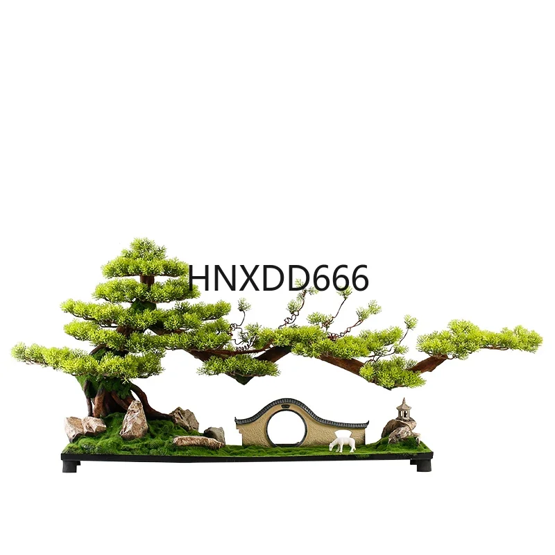 Simulated welcome pine ornament, entrance cabinet, desktop micro-landscape landscaping