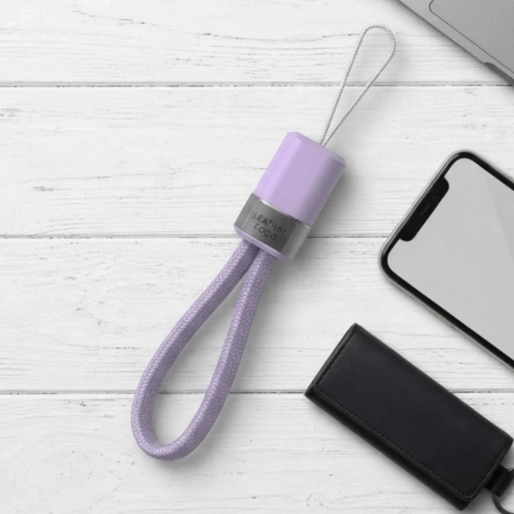 2 in 1 Lanyard Data Cable Fast Charging Phone lanyard Magnetic Weaving Short Cable 240W Data Transfer Phone Charging Data Cable
