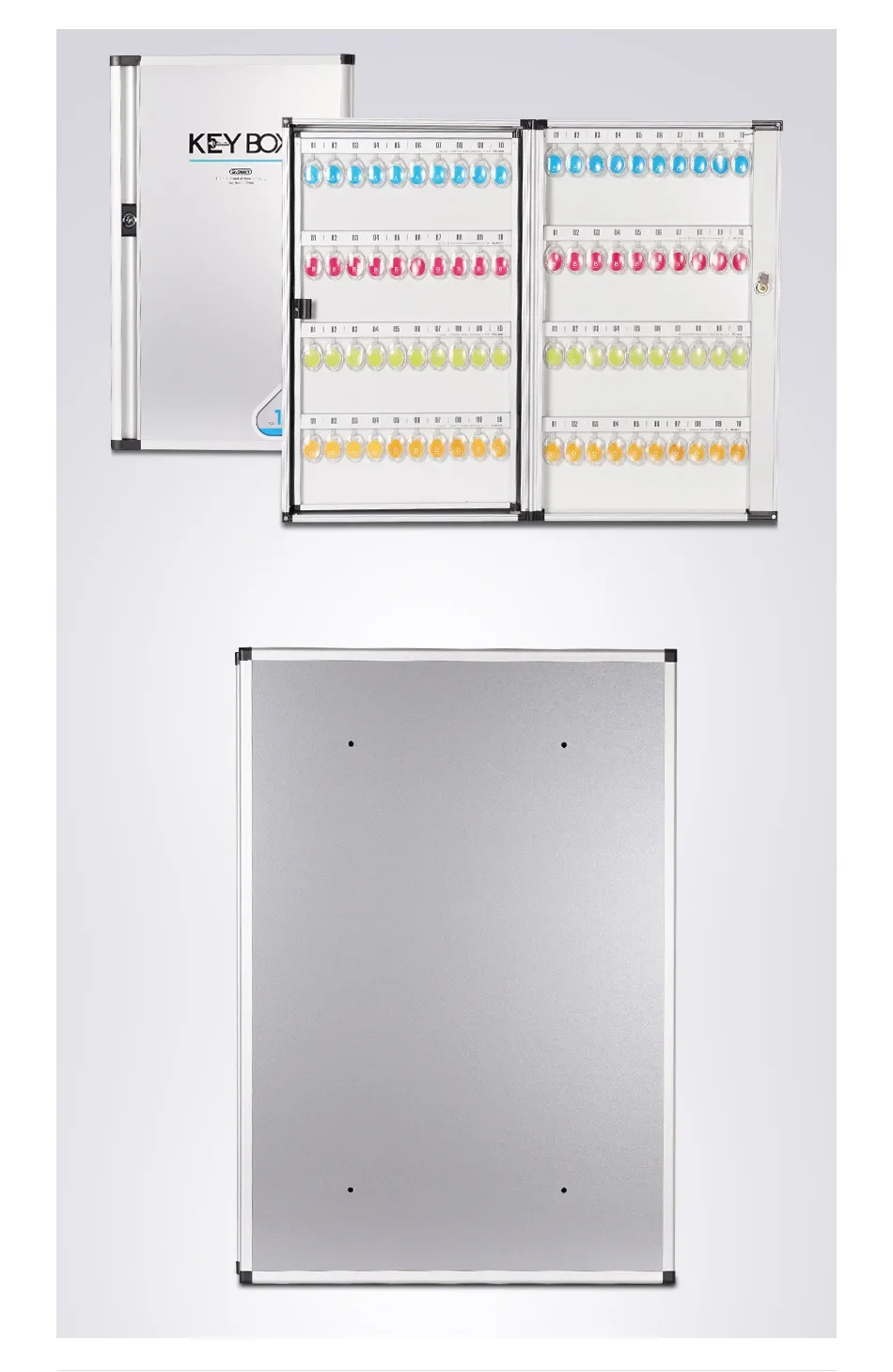 HYS Aluminum Alloy Key Box Wall-mounted Key Cabinet Real Estate Agency Hotel Key Safe Deposit Box with Lock