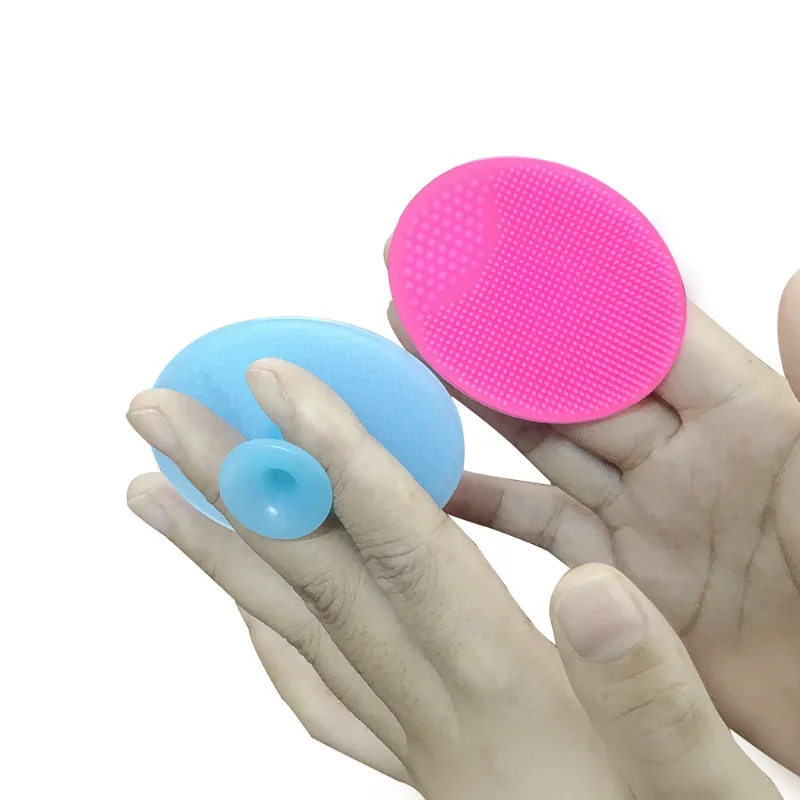 1pc Soft Silicone Bath Brush for Baby Newborn Delicate Skin Shower Shampoo Brush Head Hair Washing Massage Brush Wipe Comb