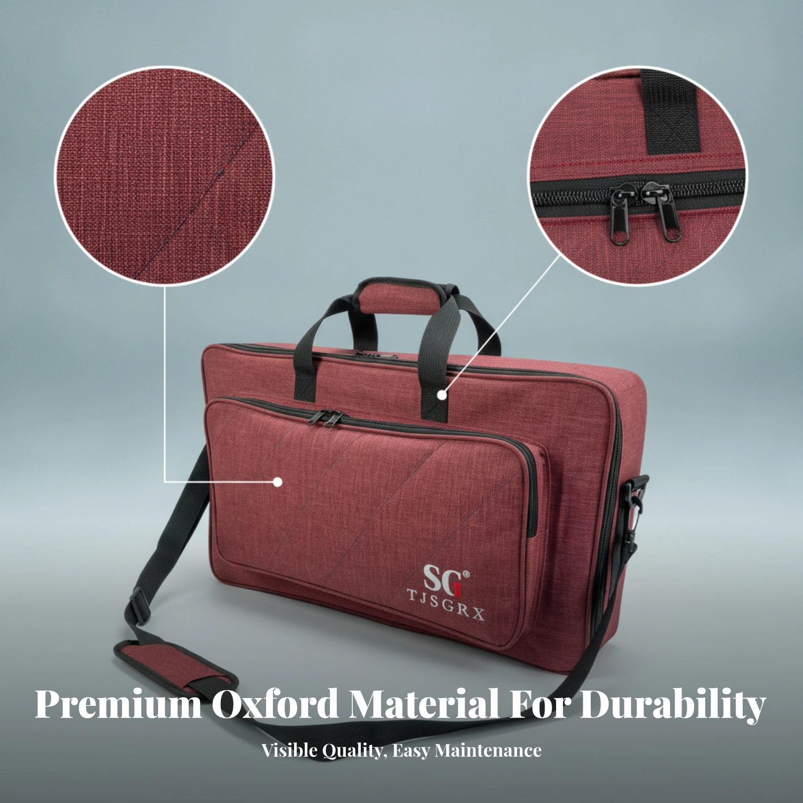 Reinforced Stitching Pedalboard Gig Bag Water-Repellent Effects Pedalboard Bag 600D Oxford