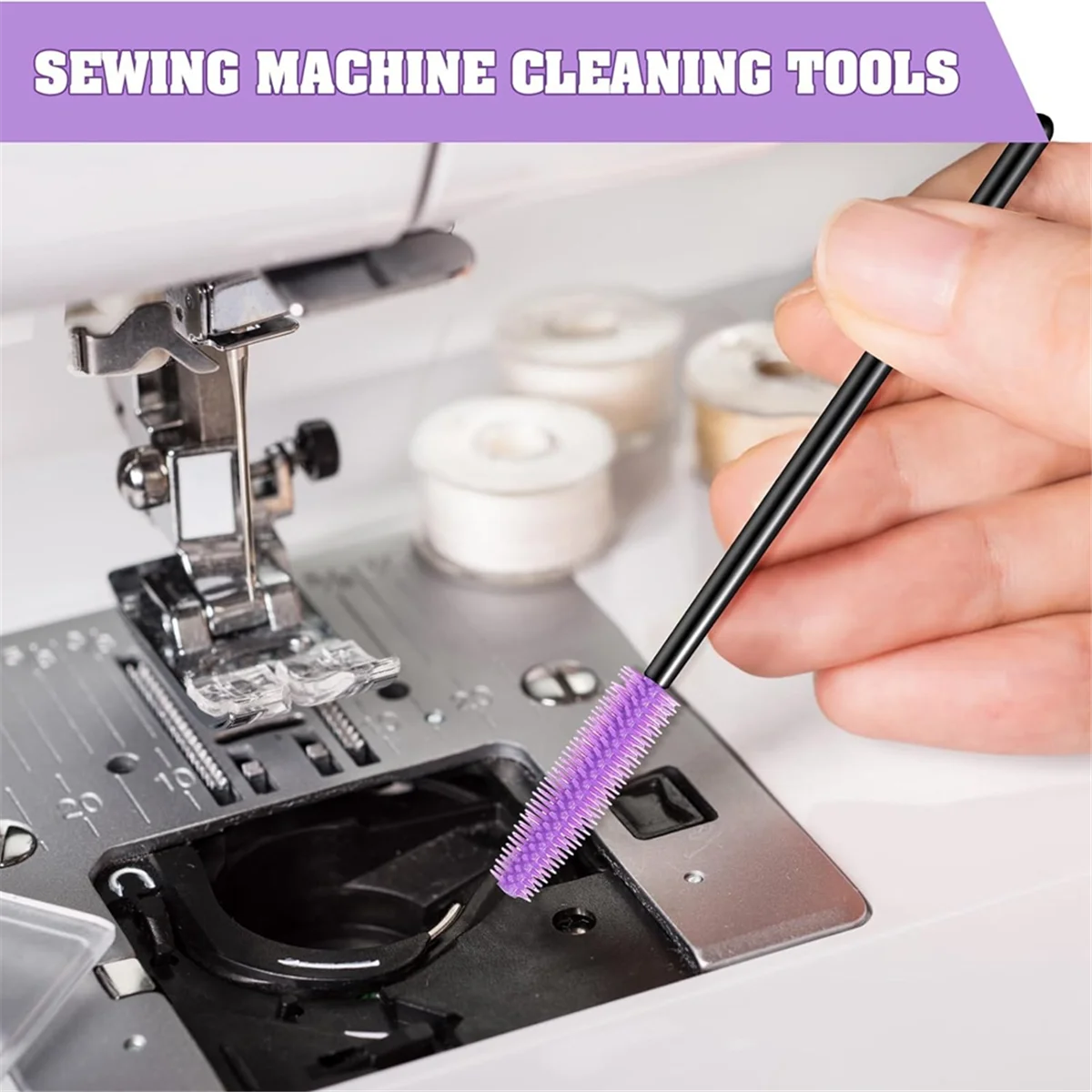 20 Pcs Cranny Sewing Machine Cleaning Brushes, Reusable Silicone Bristles Cleaning Brushes for Sewing Machine Internal SQ