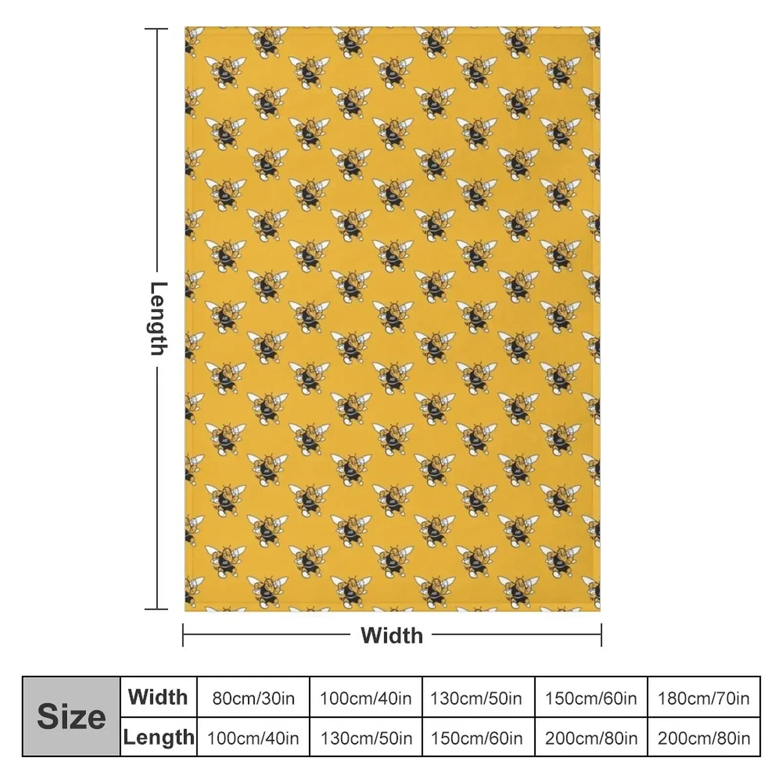 American International College (AIC) Yellow Jackets Throw Blanket Bed valentine gift ideas Blankets