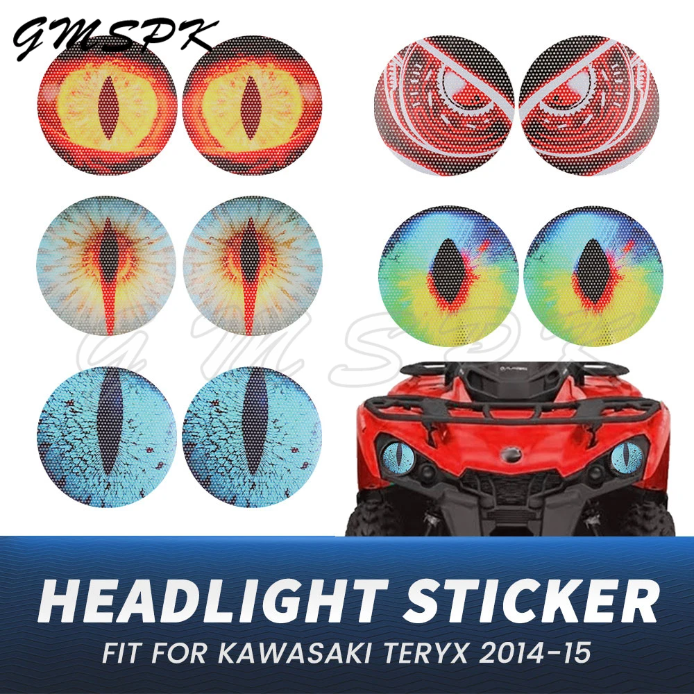 

UTV Headlight Protection Guard Sticker Head Lamp Decal Fit for Kawasaki Brute Force 750 12-22 Teryx 14-15 Teryx4 750 EPS 750 4x4