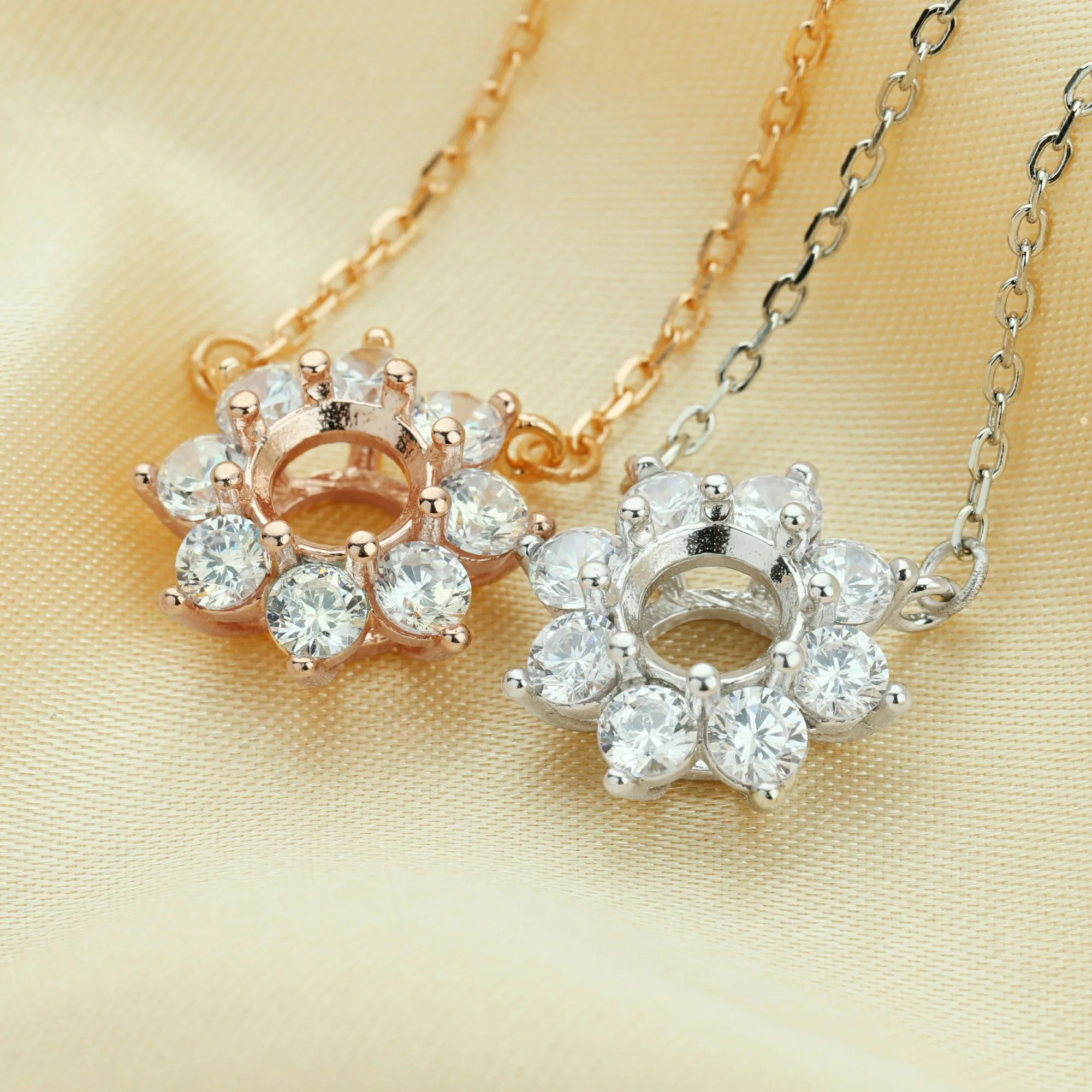 6MM 라운드 프롱 펜던트 세팅,썬플라워 솔리드 925 - Bezels Set Pendant 리뷰 및 가격