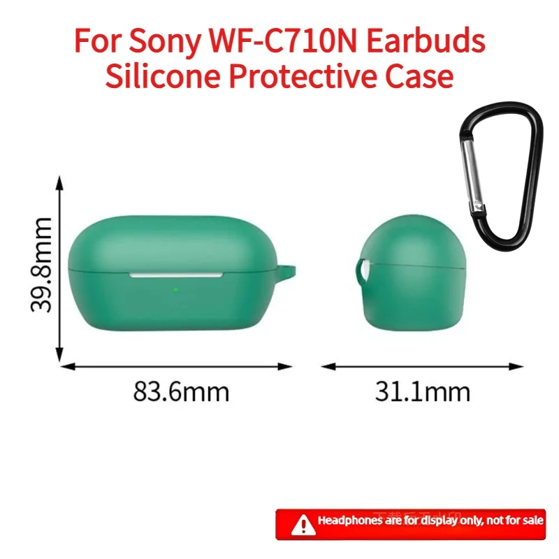 

Silicone Protective Cover For Sony WF-C710N Headphone Protective Case， Dustproof Earphone Box Protect Sleeve with Hook Accessory