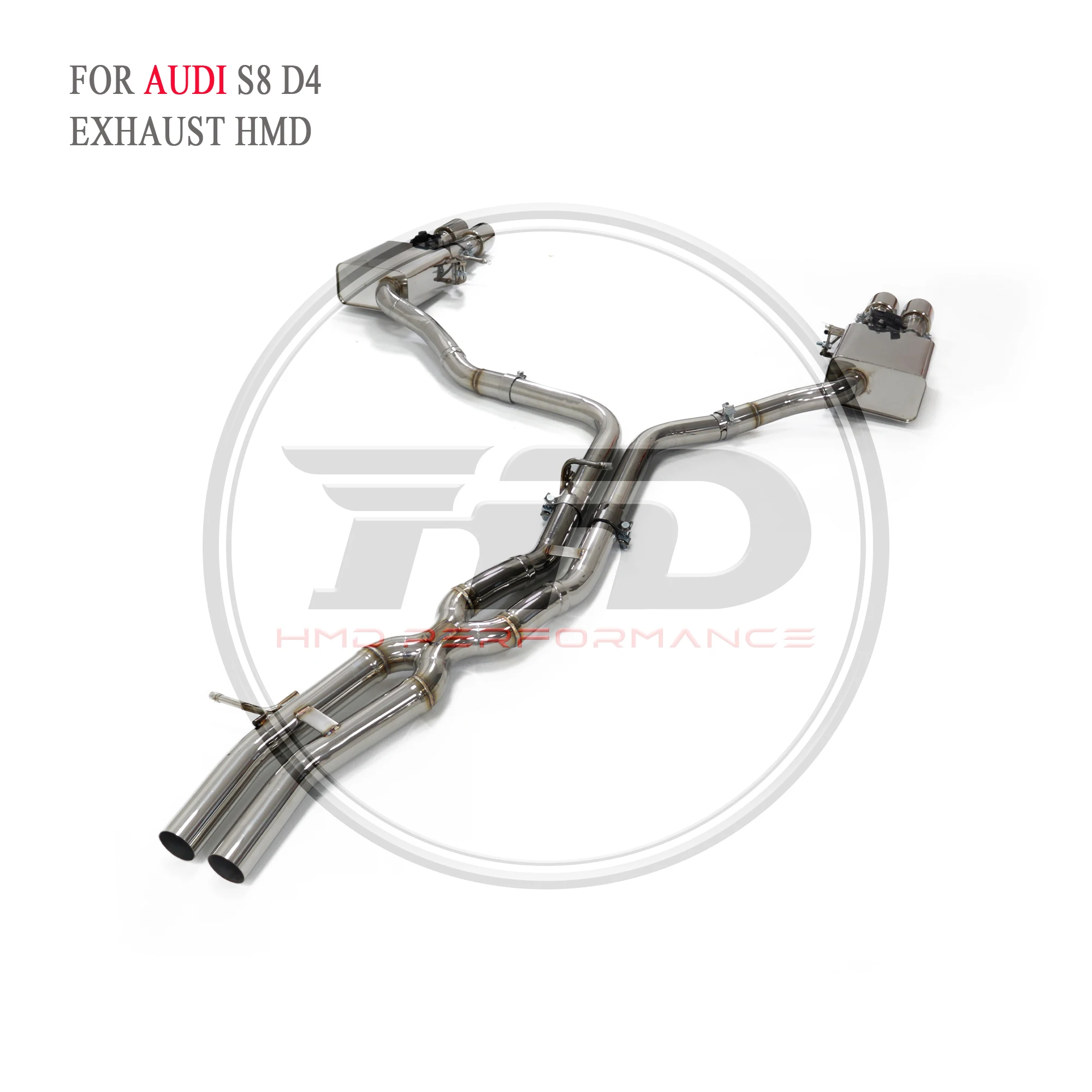 

HMD High Flow Performance Catback for Audi S8 D4 Electronic Valved SUS304 Exhaust Exclusive Customization Auto Parts