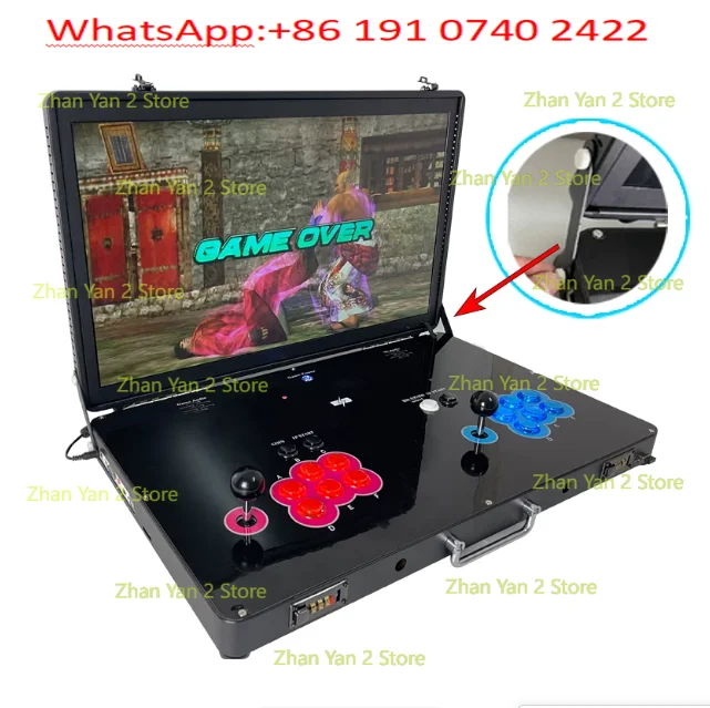 1PCS 3D arcade game machine household all-in-one machine 27-inch large screen new double rocker King of Fighters folding