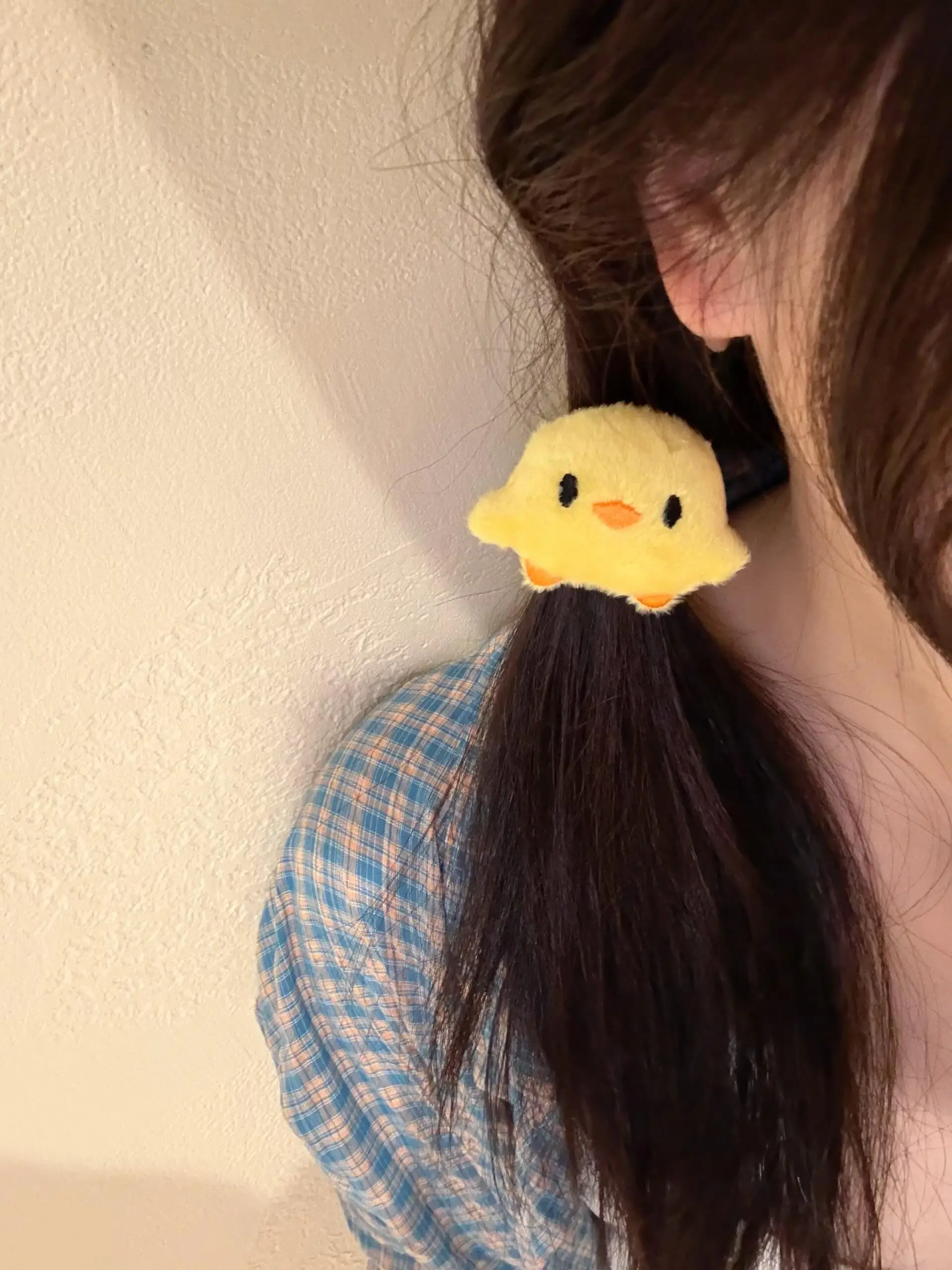 adoraveis-elasticos-de-cabelo-de-pelucia-de-galinha-amarela-acessorios-de-cabelo-de-desenho-animado-para-meninas-super-fofo