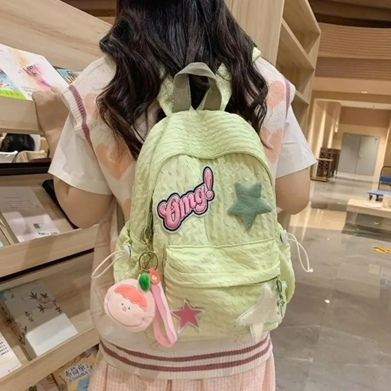 

Practical Middle School Bag Student Books Bag for Teenager Nylon Laptop Backpack Rucksack Suitable for School and Travel