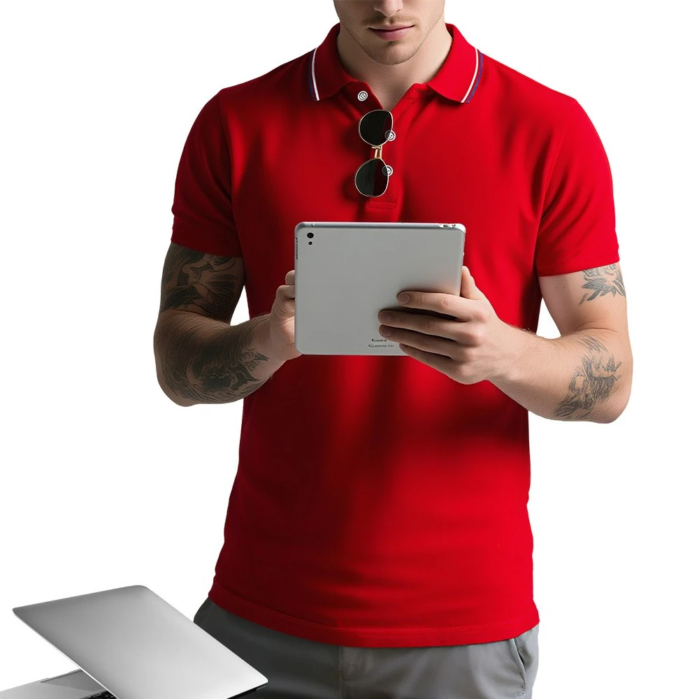 3 قطعة قميص بولو رجالي مجموعة تنفس الرطوبة فتل التجاعيد مقاومة وسريعة الجافة الأعمال النمط الكلاسيكي الرجال هدايا عيد الميلاد #5