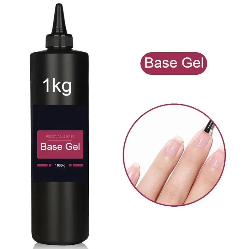 Gel UV soak-off super brillant pour manucure, couche de base et de finition, pour nail art, 1000g, 256