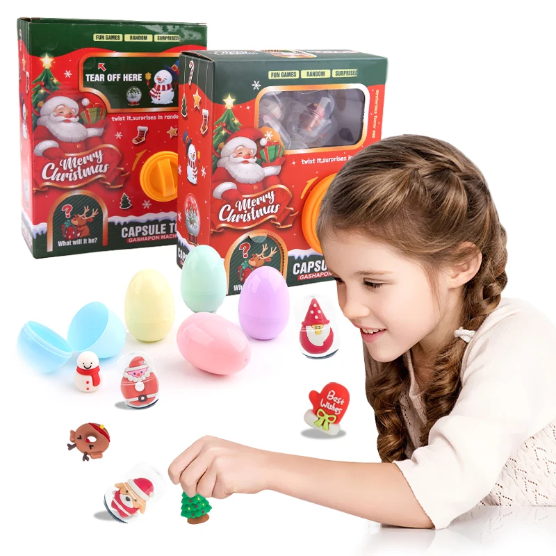 X'max Gift Gachapon Machines with Random Capsule Egg Twisting Machine Cardboard Box Surprise Blind Box Christmas Gift Toys
