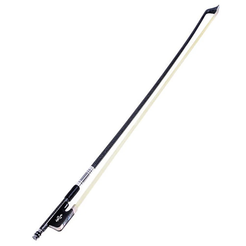 Professional Advanced Cello Bow 4/4 Full Size Carbon Fiber Horse Hair Cello Parts Concert Level Cello Bow W/Silver Braided Stick