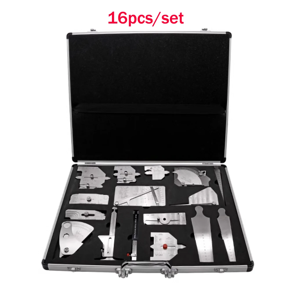 Imagem -06 - Soldagem Medida Medida Kits Inspeção Régua de Solda Combine Suit Gage 16 Pcs Aço Inoxidável