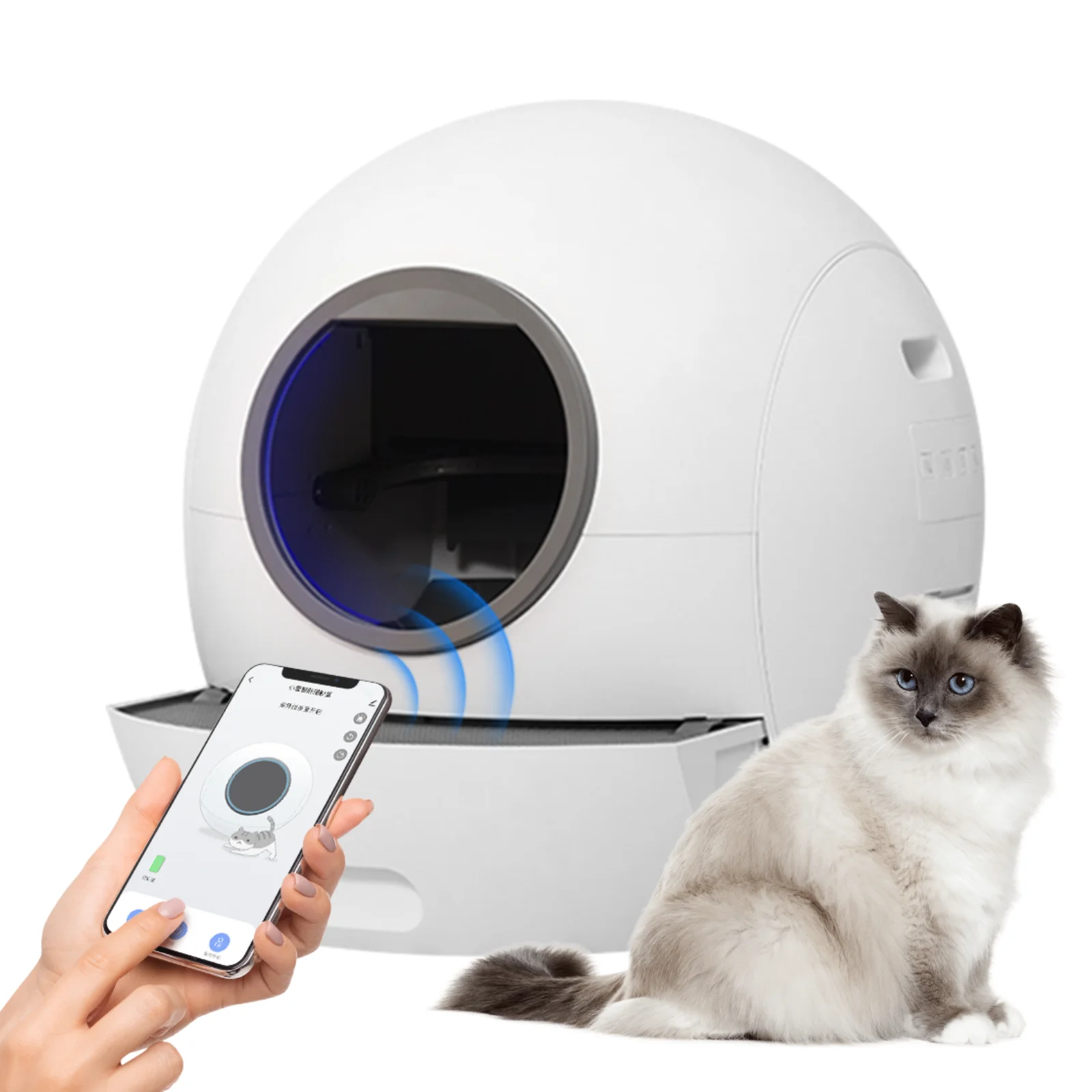 

Fully Enclosed & Self-Cleaning Cat Box New Automatic Cat Toilet & Sandbox Premium Cat Accessory