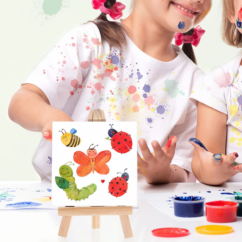 6 مجموعات من حامل الحامل القماشي للرسم، لوح قماش ممتد، حامل صغير، لوازم فنية ذاتية الصنع، أداة رسم زيتي للفنانين #1