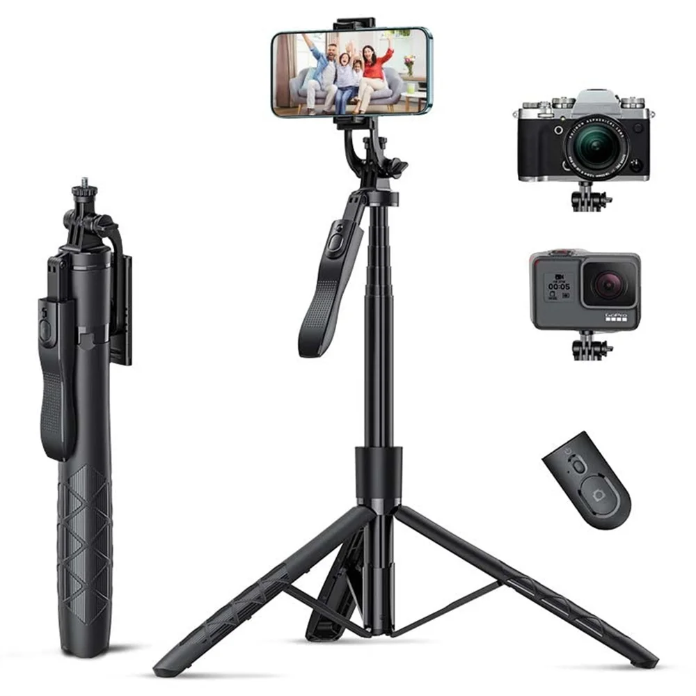 1560mm Wireless Selfie Stick Tripod Stand Foldable Monopod With Bluetooth Shutter For Gopro Cameras Smartphones