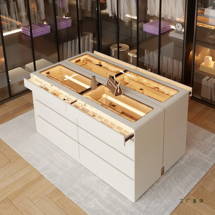 Cloakroom, island cabinet, jewelry storage chest, home master bedroom, island cabinet, combination display cabinet, narrow side
