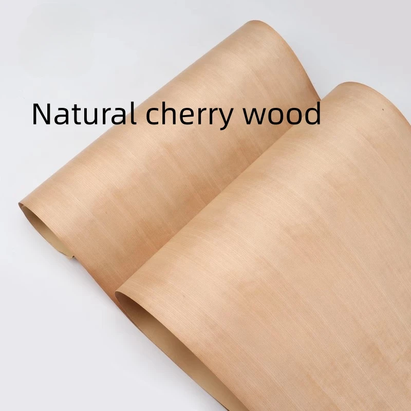 Cherry Wood Natural Wood Veneer For home Decoration, Single-Board Wardrobe Veneer 58 x250cm T0.25mm