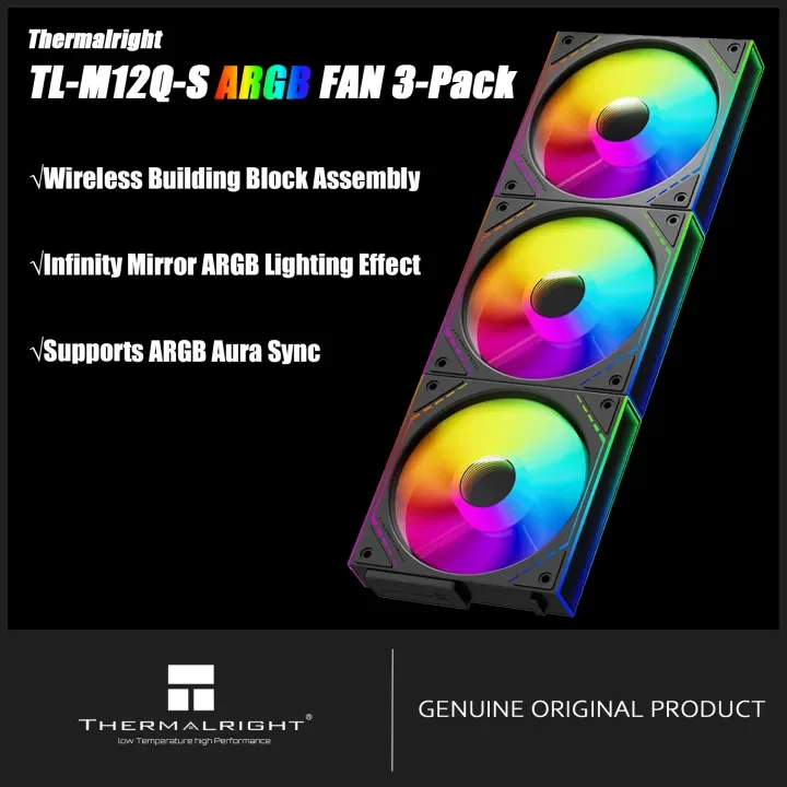 

Thermalright TL-M12Q-SX3 Infinity Mirror ARGB Building Block Fan 120mm