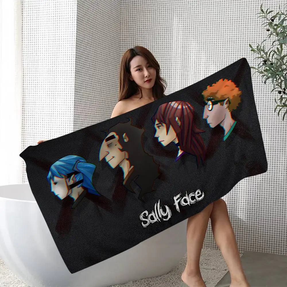 puzzle game S-sally F-face horror suspense Microfiber Beach Towel Absorbent Quick dry Soft Yoga Resort Mountain Climbing Towel