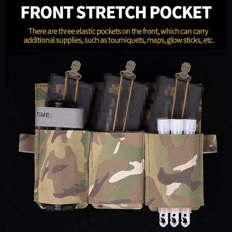 

Tactical 556 762 Triple Magazine Pouch M4 AK Hunting Equipments Tool Bag LV119 FCPC V5 Plate Carrier Accessory Airsoft