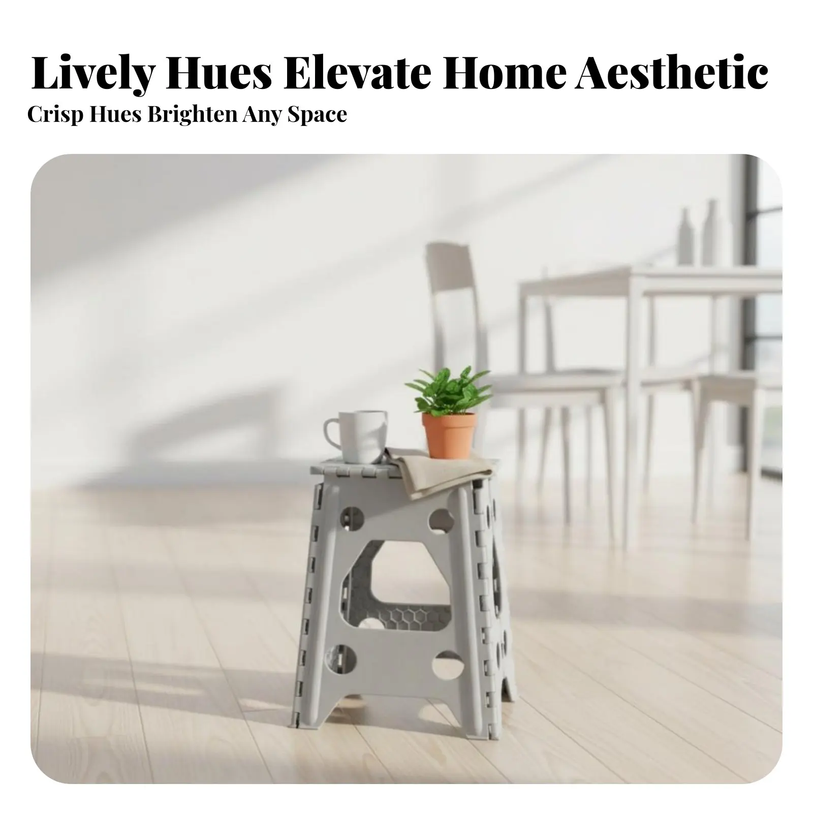 Foldable Space-Saving Pendic Stool - alternate angle
