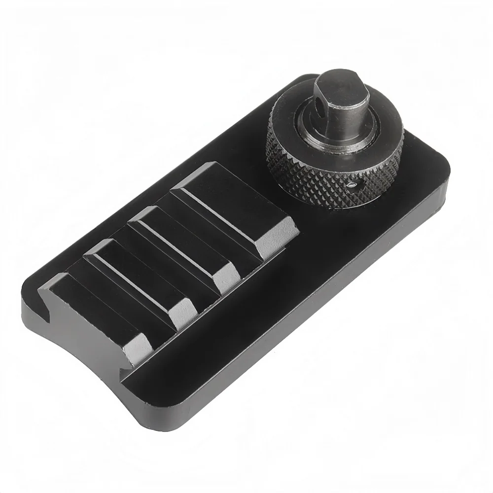 

Tactical Airsoft Rifle Bipod Hunting 20 mm Mount Adapter，Sling Swivel Stud Picatinny Rail Adapter with 3 Slots Rubber Base