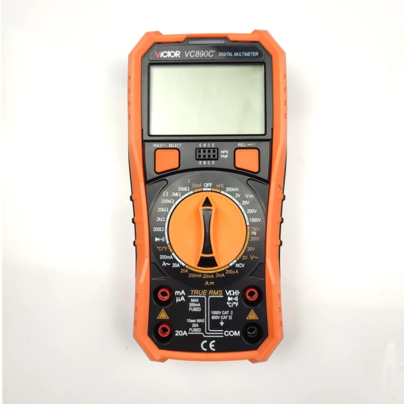 VICTOR VC890D VC890C+ Professional Digital Multimeter True RMS Multimeter 20mF Capacitor 20A Currents Measurement Meter 890C