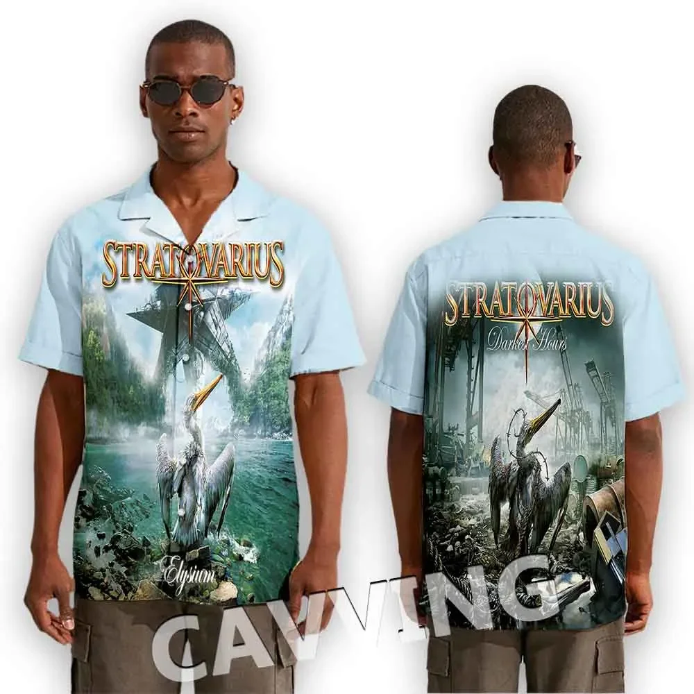 CAVVING 3D Printed  Stratovarius Band Fashion Casual Shirts Men's /Women's  Short Sleeves Loose Breathable Shirts